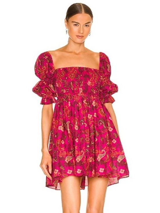 Misa Los Angeles Dresses & Skirts - Misa Los Angeles Zadie Pink Smocked  floral mini dress, size XS